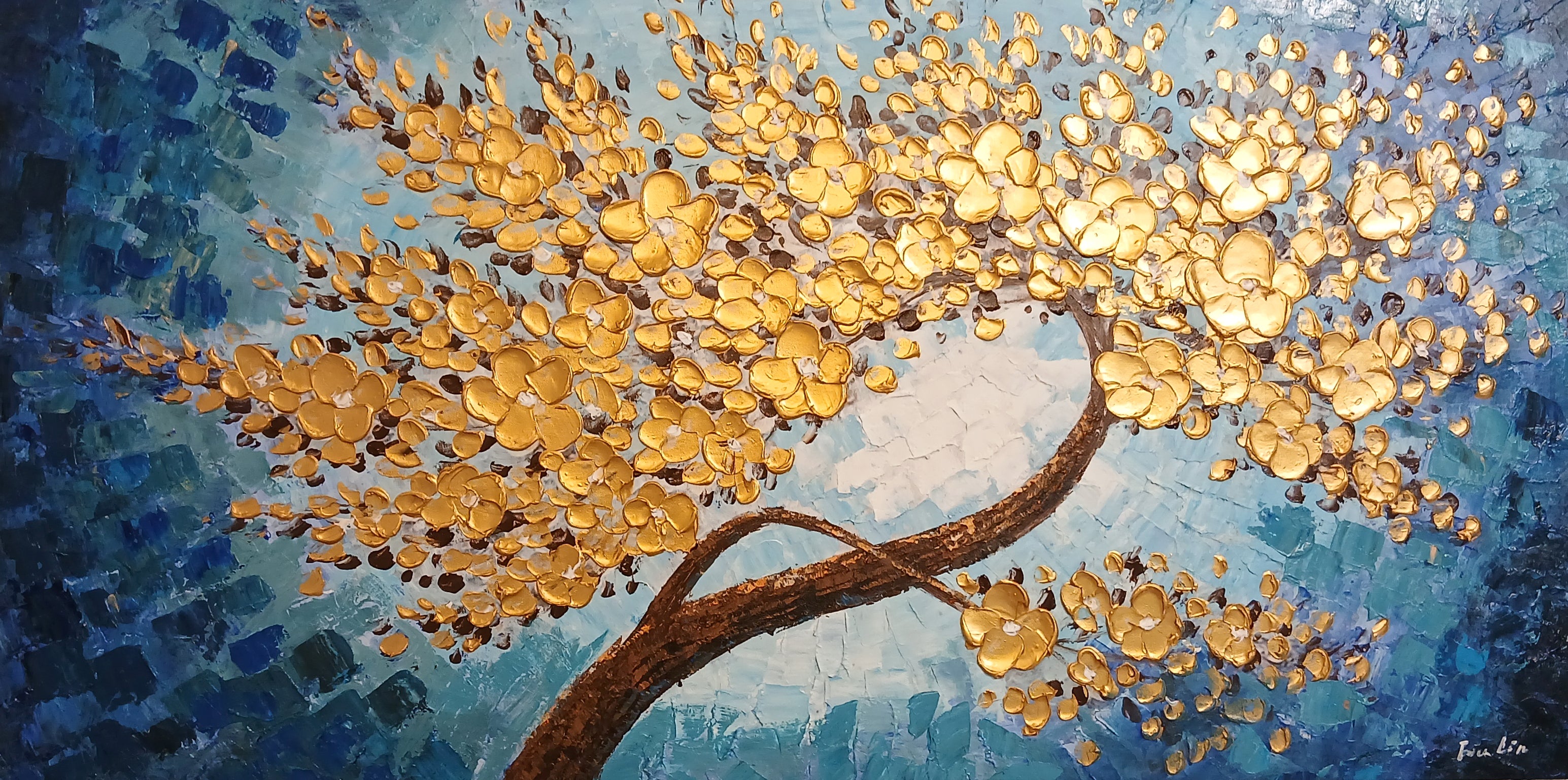 'Golden Willow' - Stretched Canvas Original Art