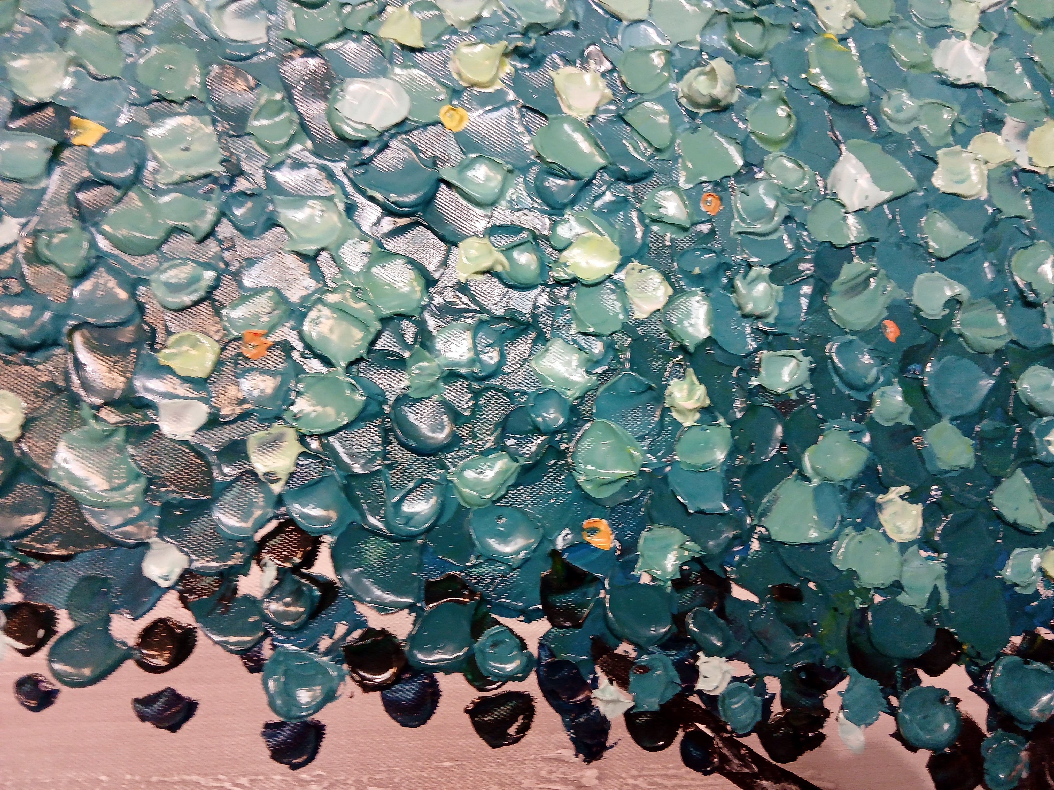 'Turquoise Tree' - Stretched Canvas Original Art