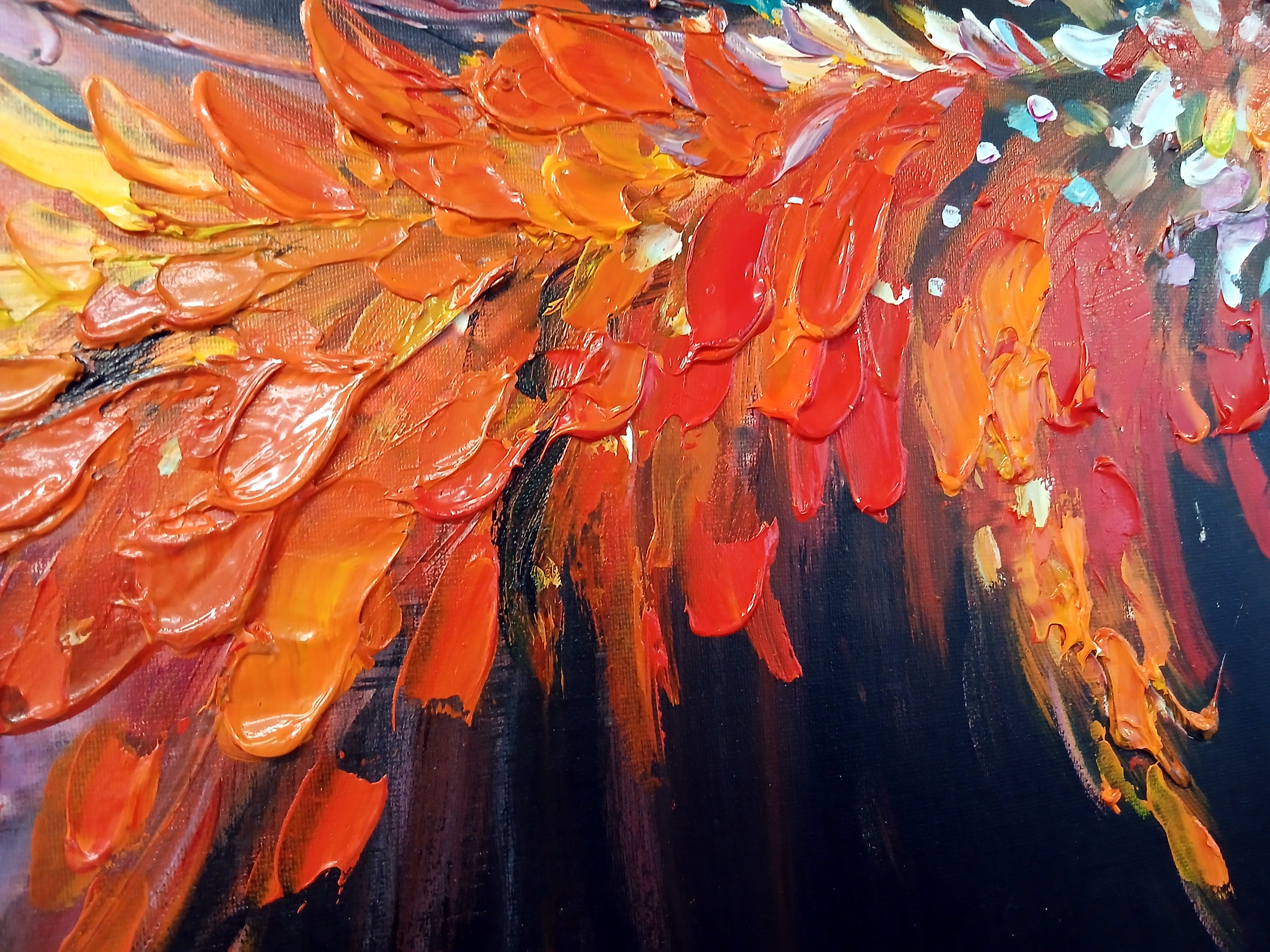 'Fire and Water' - Stretched Canvas Original Art