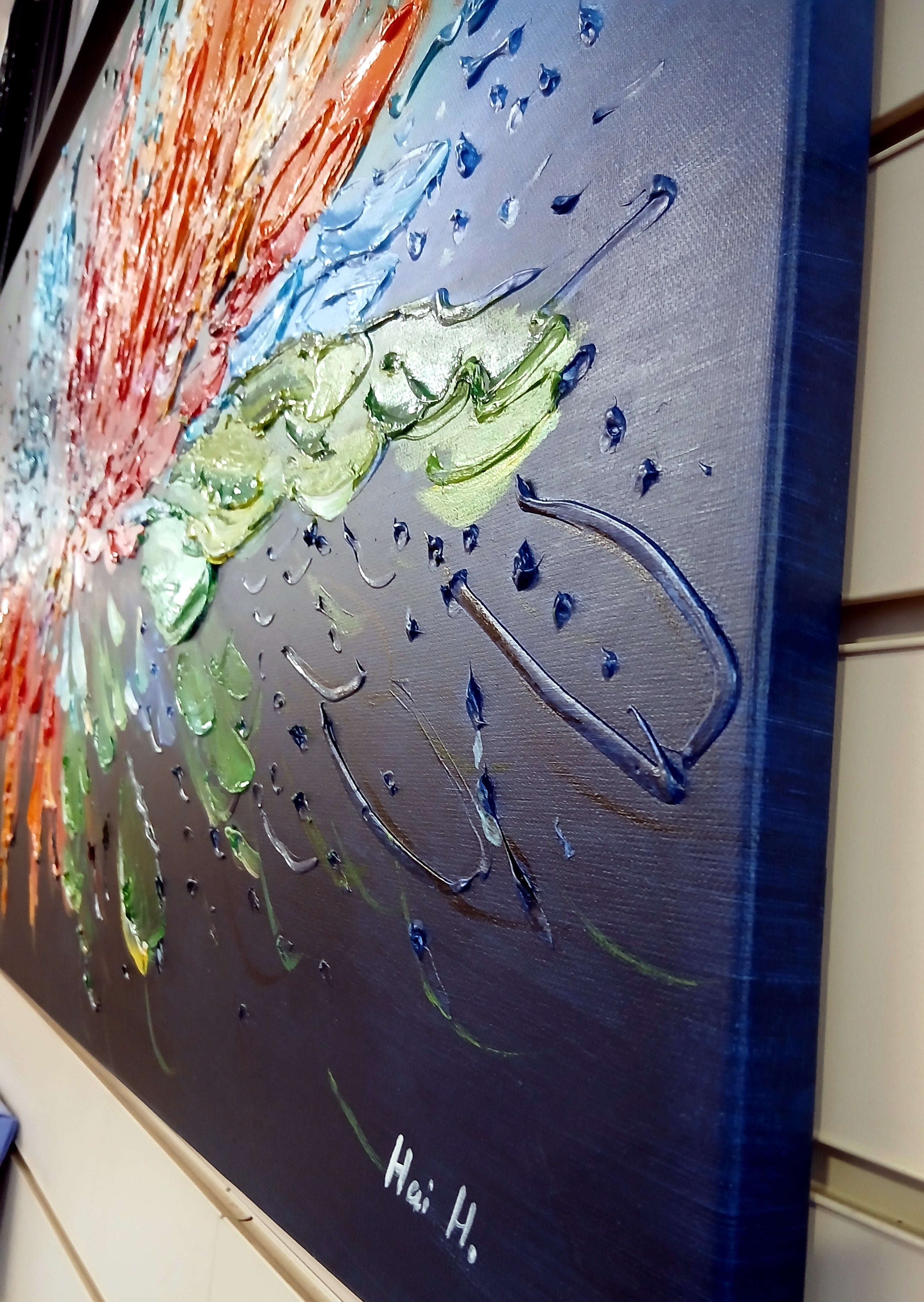 'Fire and Water' - Stretched Canvas Original Art