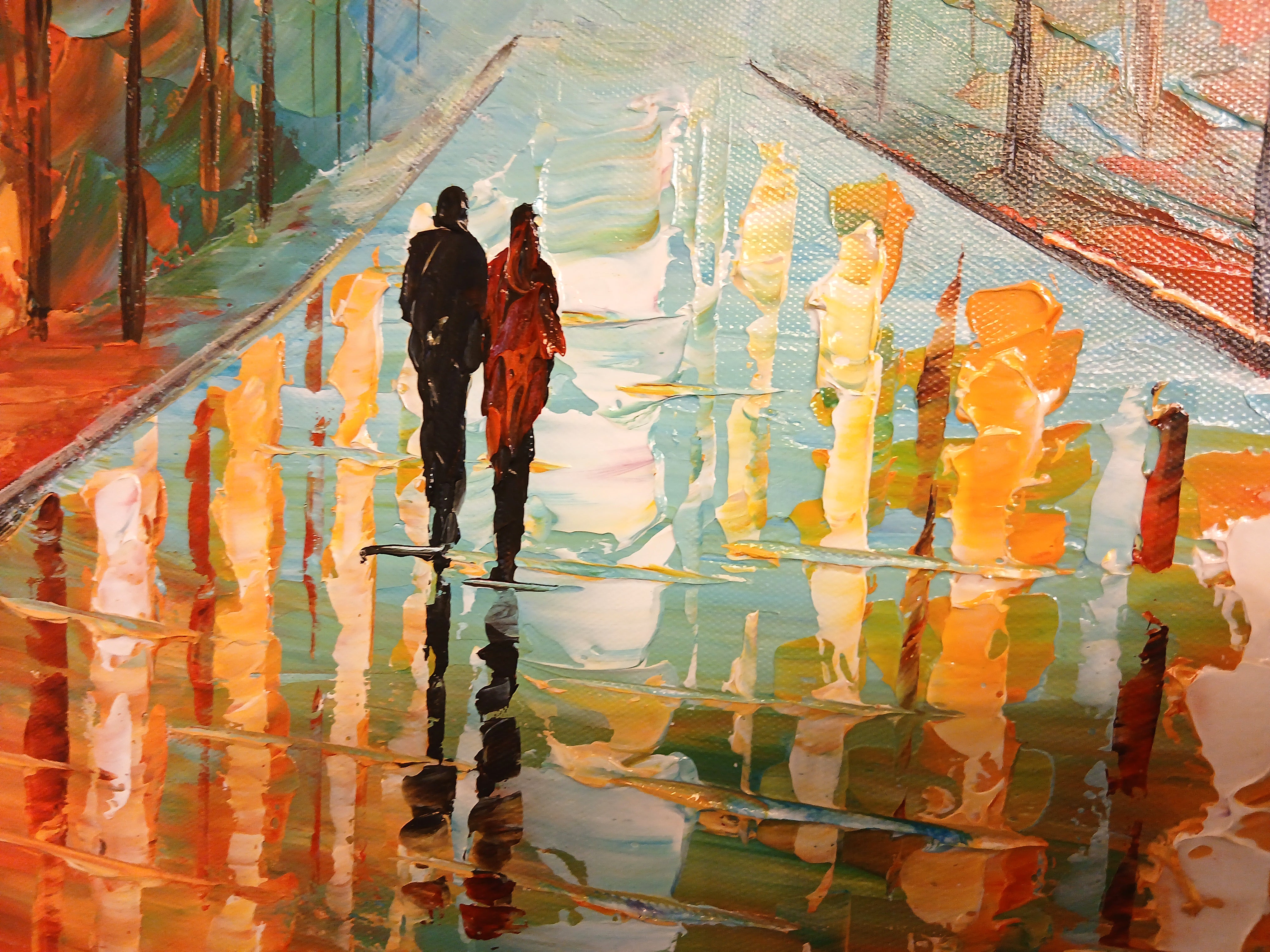 'Autumn Stroll' - Stretched Canvas Original Art