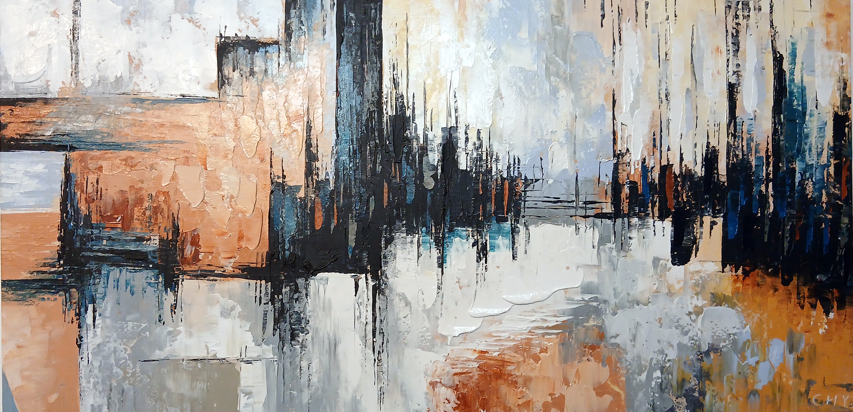 'Starlight Silver' - Stretched Canvas Original Art