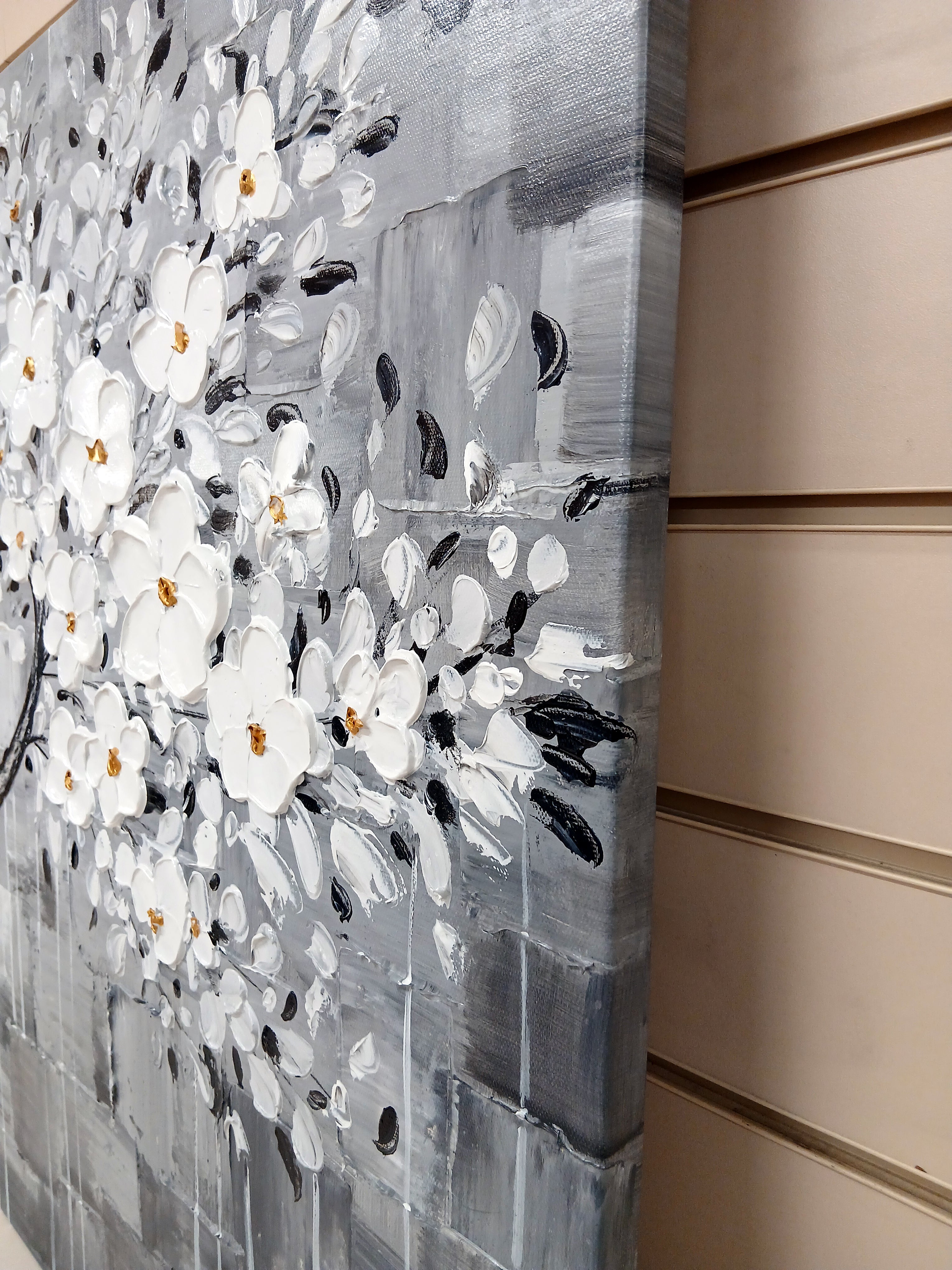 'Metallic Blossom' - Stretched Canvas Original Art