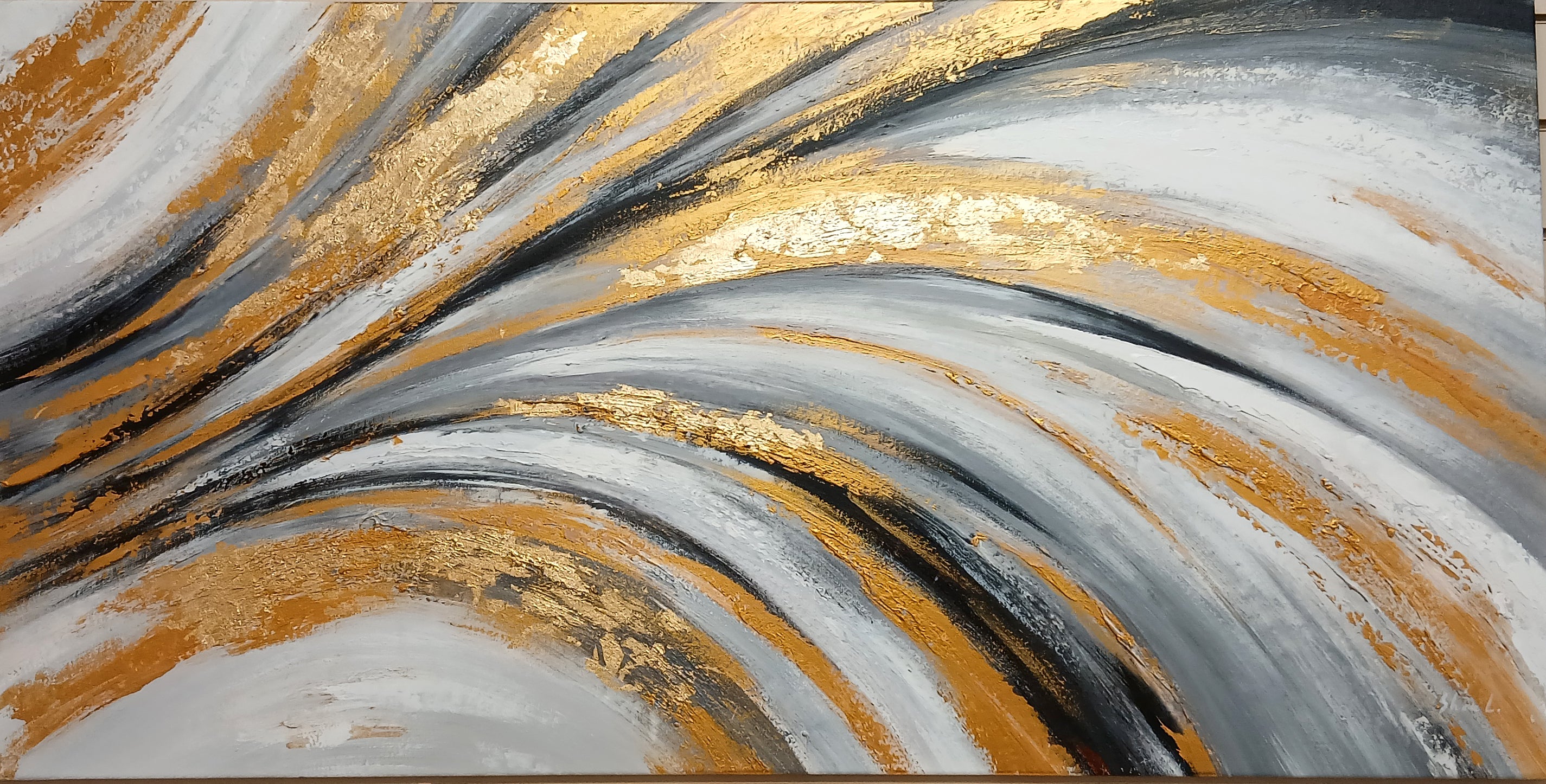 'Golden Rays' - Stretched Canvas Original Art