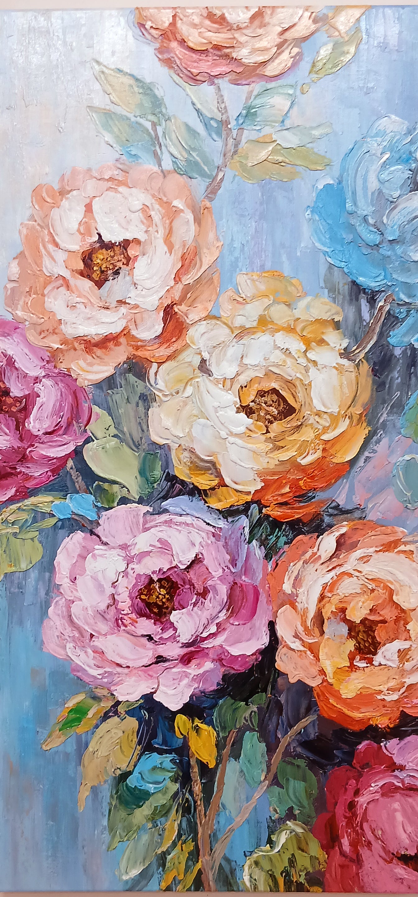 'Floral Delight' - Stretched Canvas Original Art