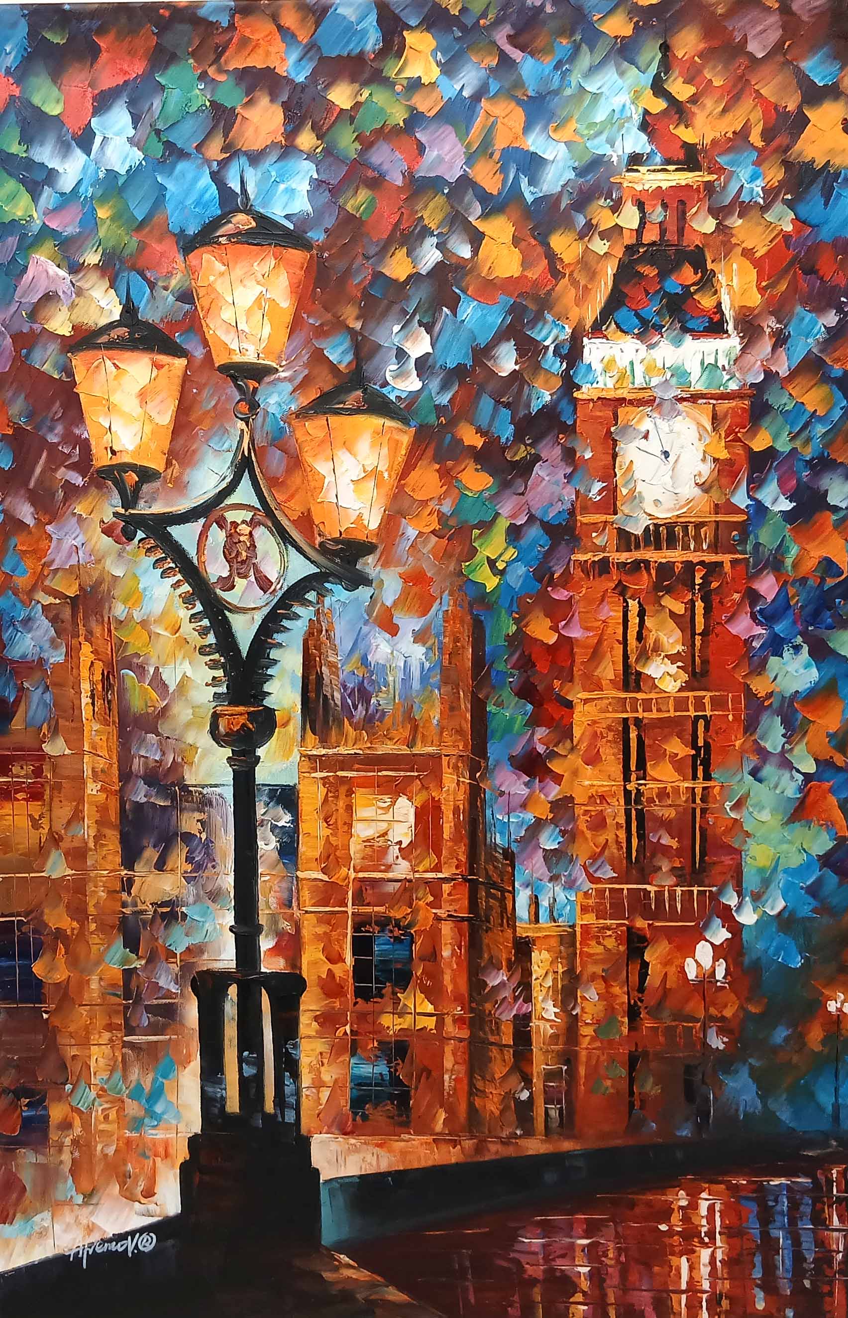 'London View' - Stretched Canvas Original Art