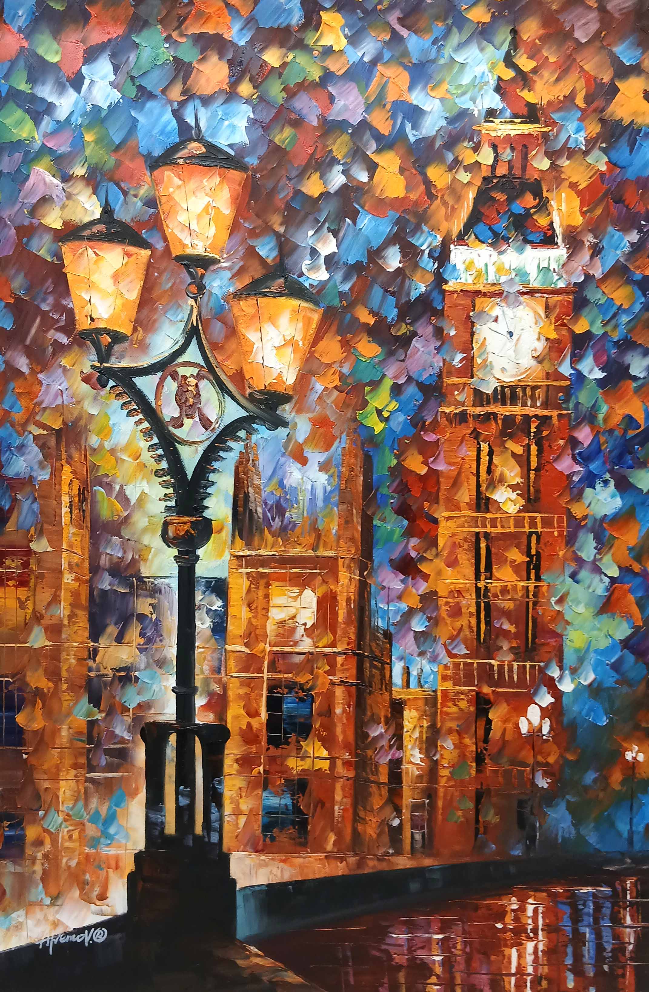 'London View' - Stretched Canvas Original Art