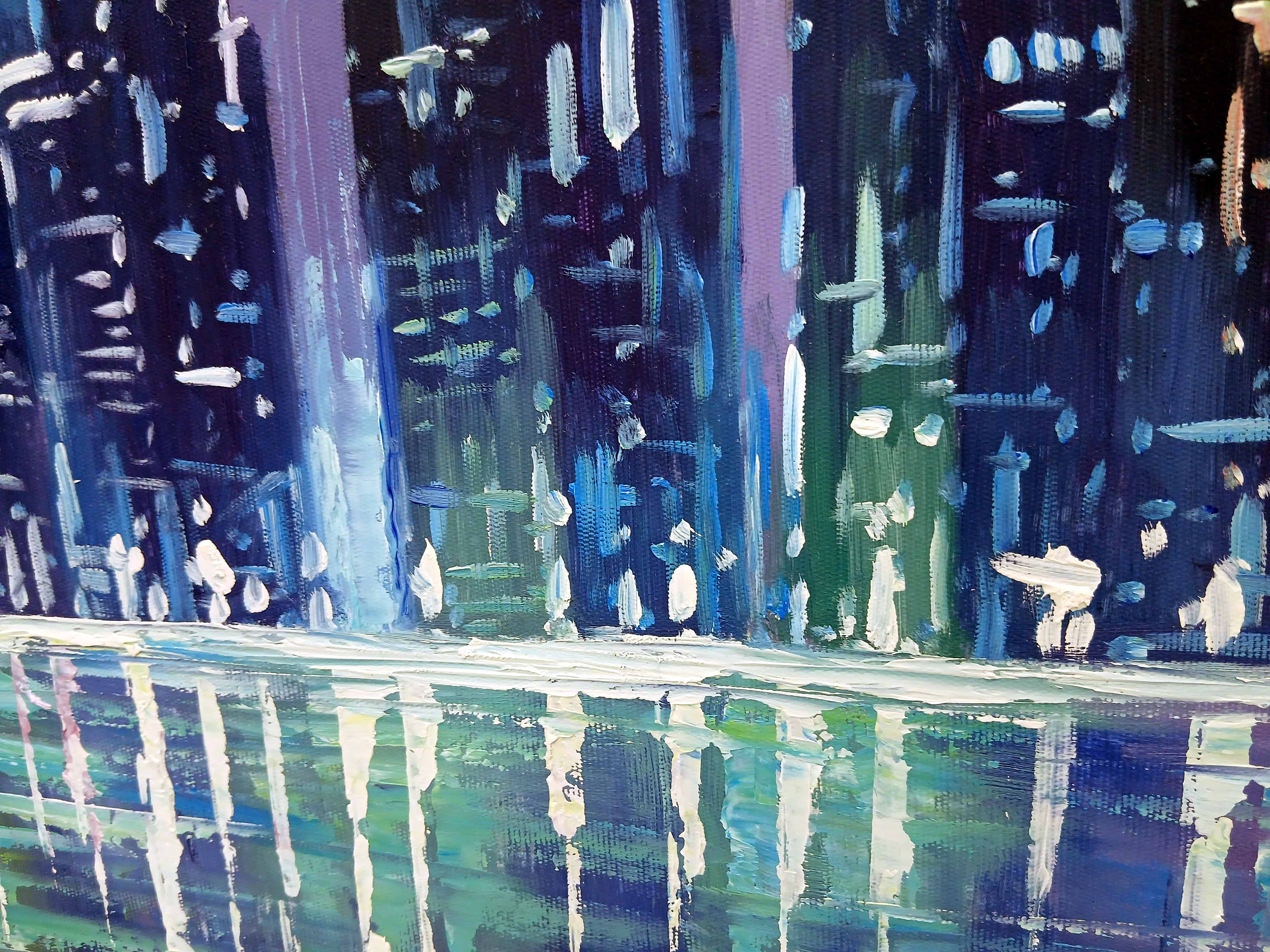 'Building Blues' - Stretched Canvas Original Art