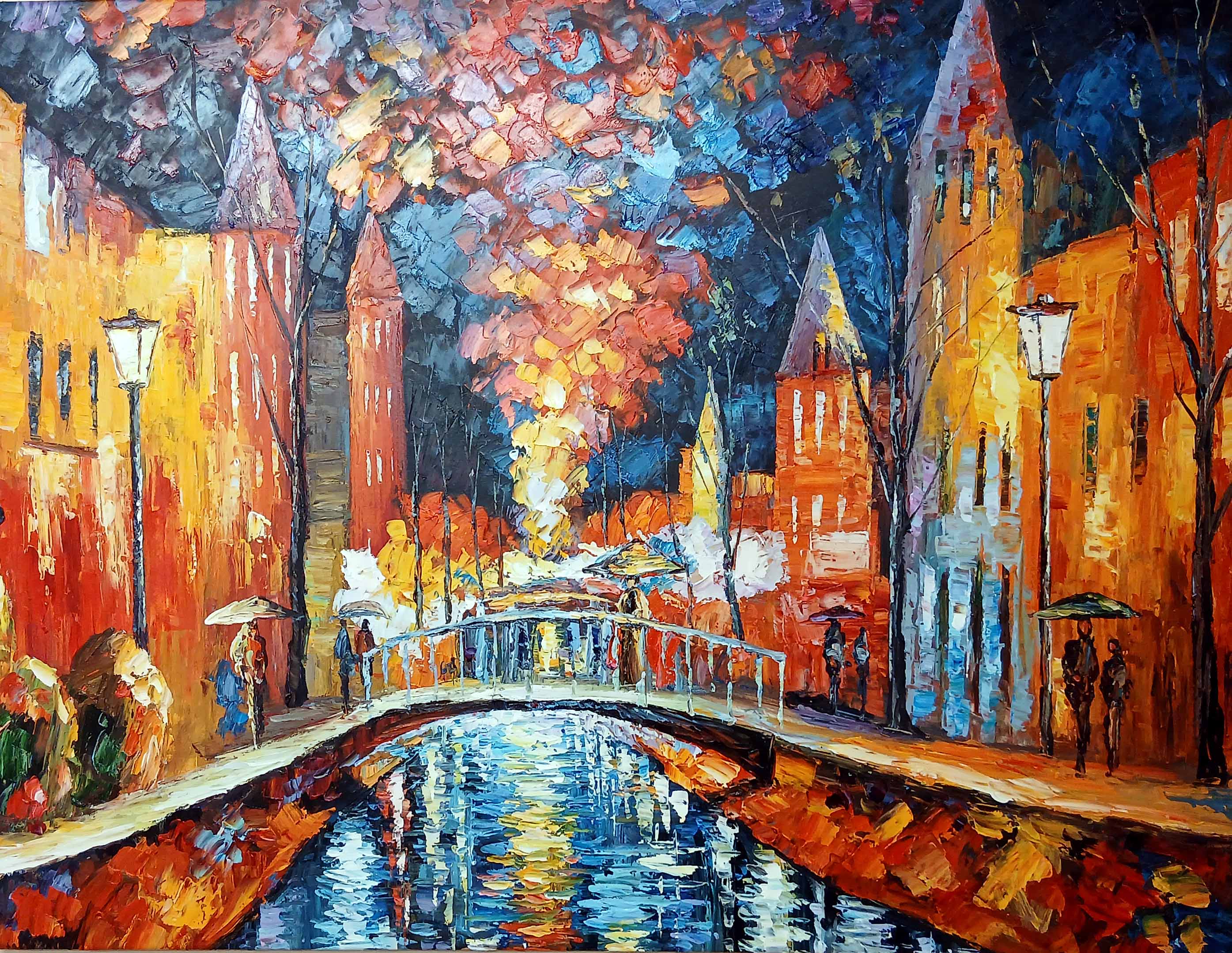 'Evening Romance' - Stretched Canvas Original Art