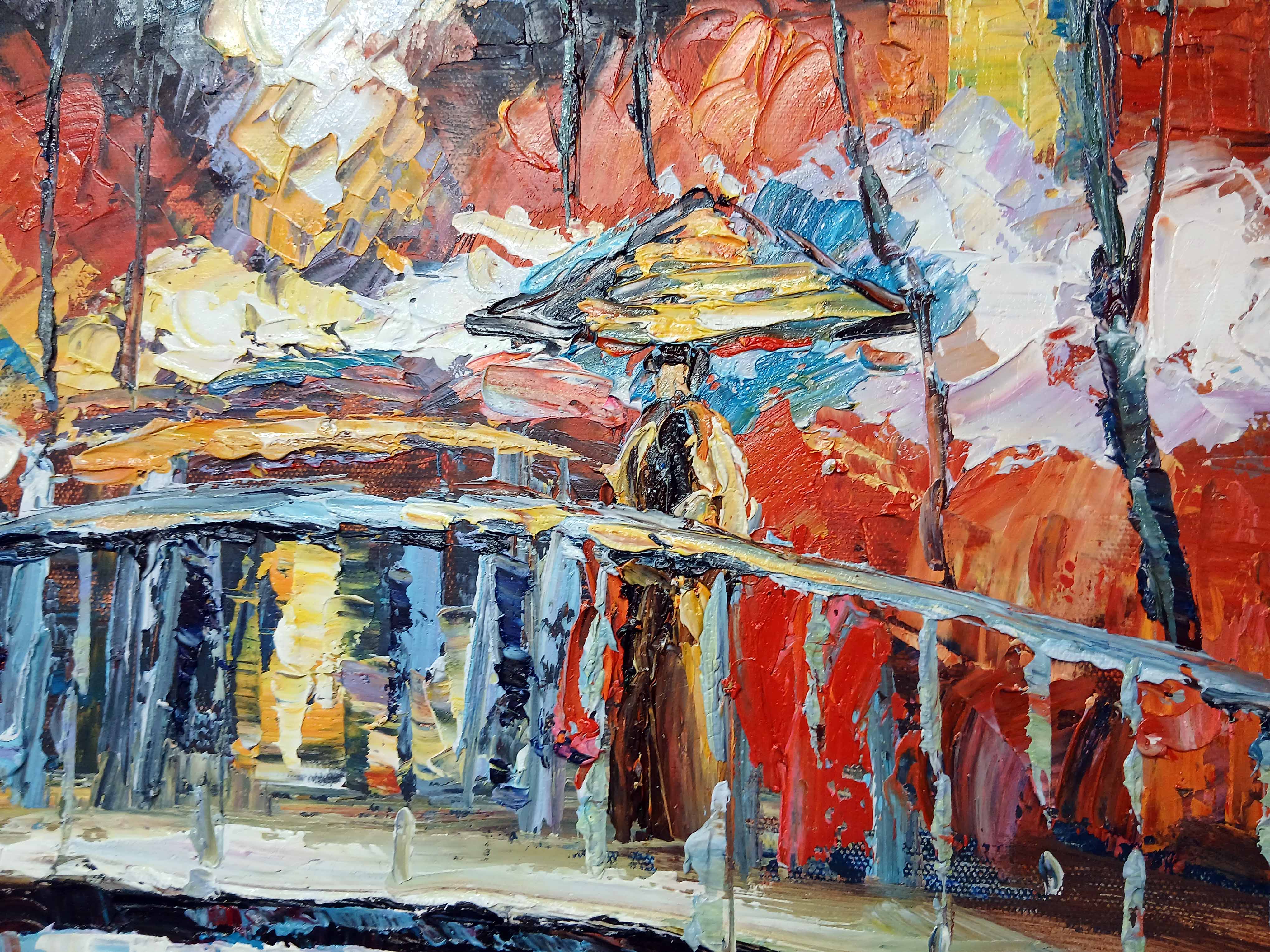 'Evening Romance' - Stretched Canvas Original Art