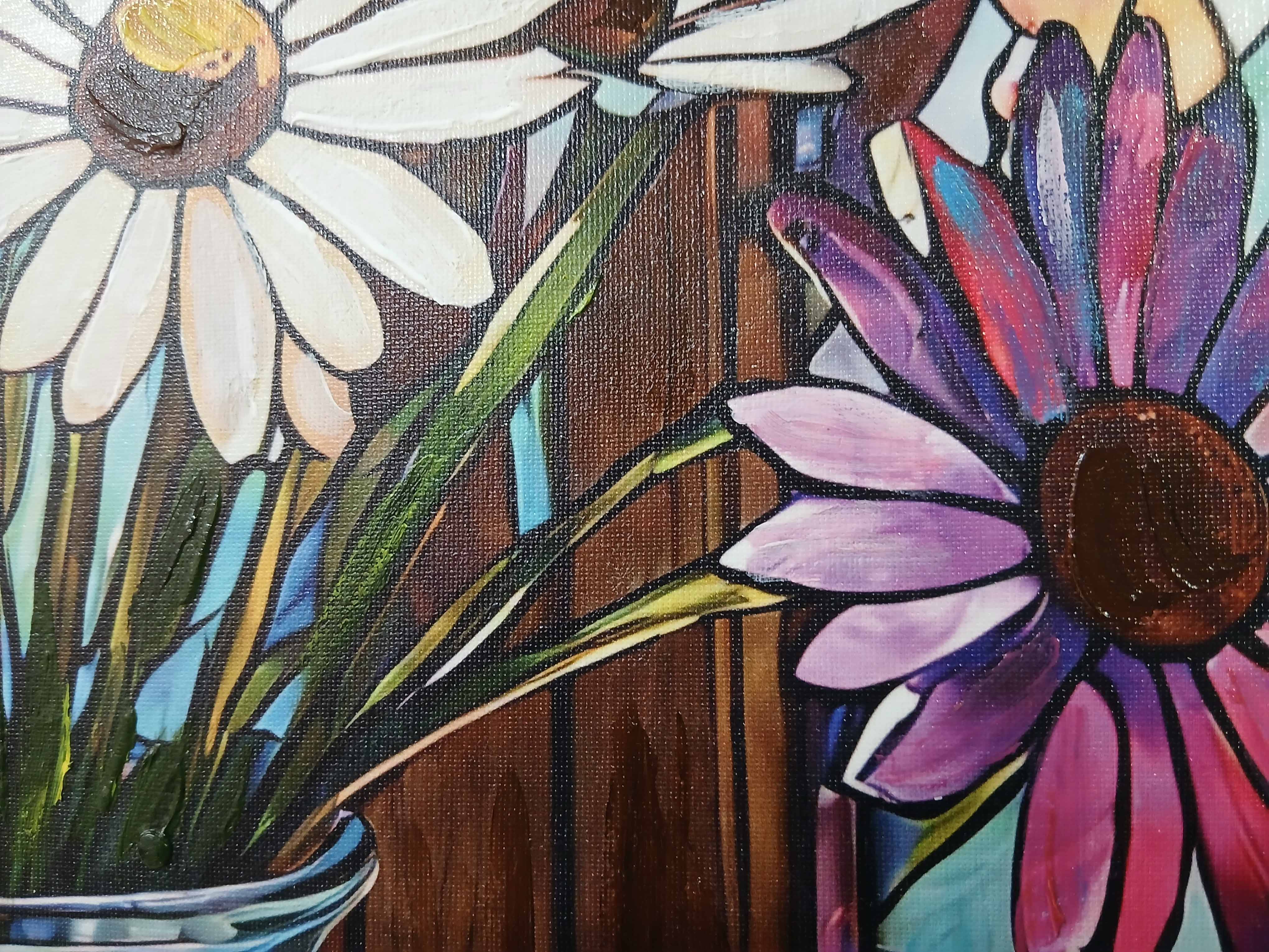 'Floral Design' - Stretched Canvas Original Art