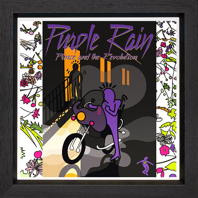TBOY - 'Purple Rain (Prince)' - Keith Haring 12" Album Series - Framed Limited Edition