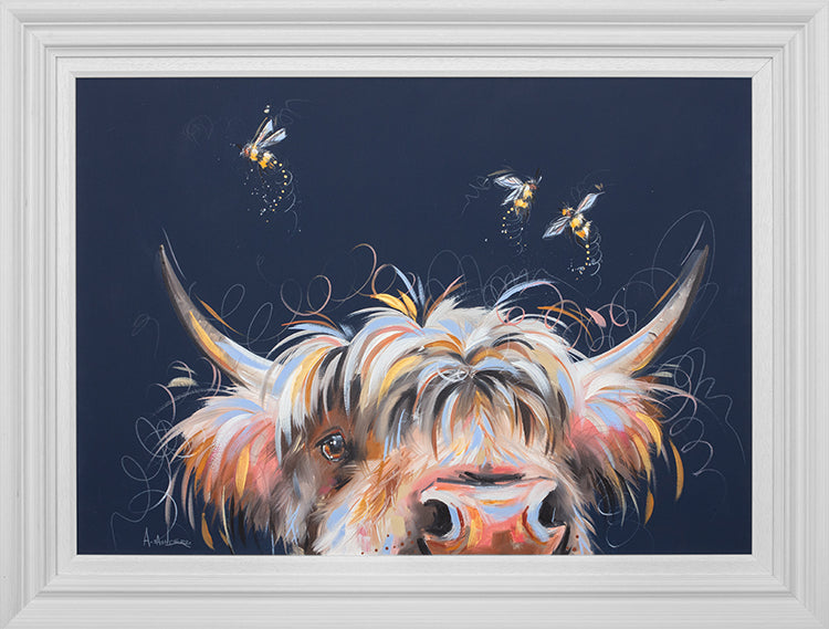 Ashley Saunders -  'Gazing And Grazing' - Framed Original Artwork
