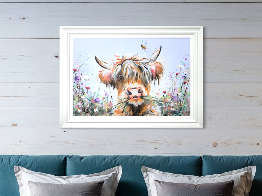 Ashley Saunders -  'Highland Blooms' - Framed Original Artwork