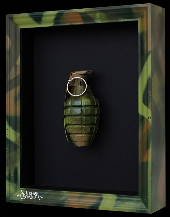 Ghost - 'Pop-Art-Ganda, Grenade 21' - Framed Original Artwork