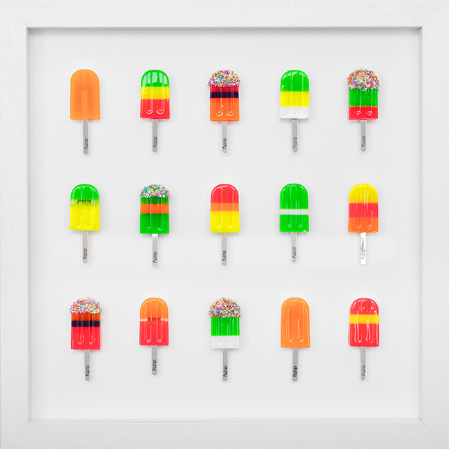 Dotty - 'Ice Ice Baby - Original Artwork VIII' - Framed Resin Installation