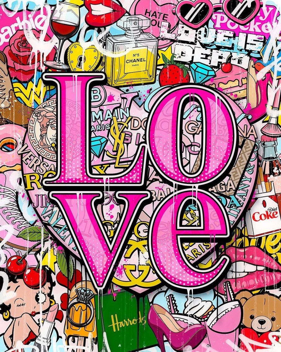 JJ Adams - 'JJ Adams - 'Pop Love (Loud)' - Valentine Framed Original