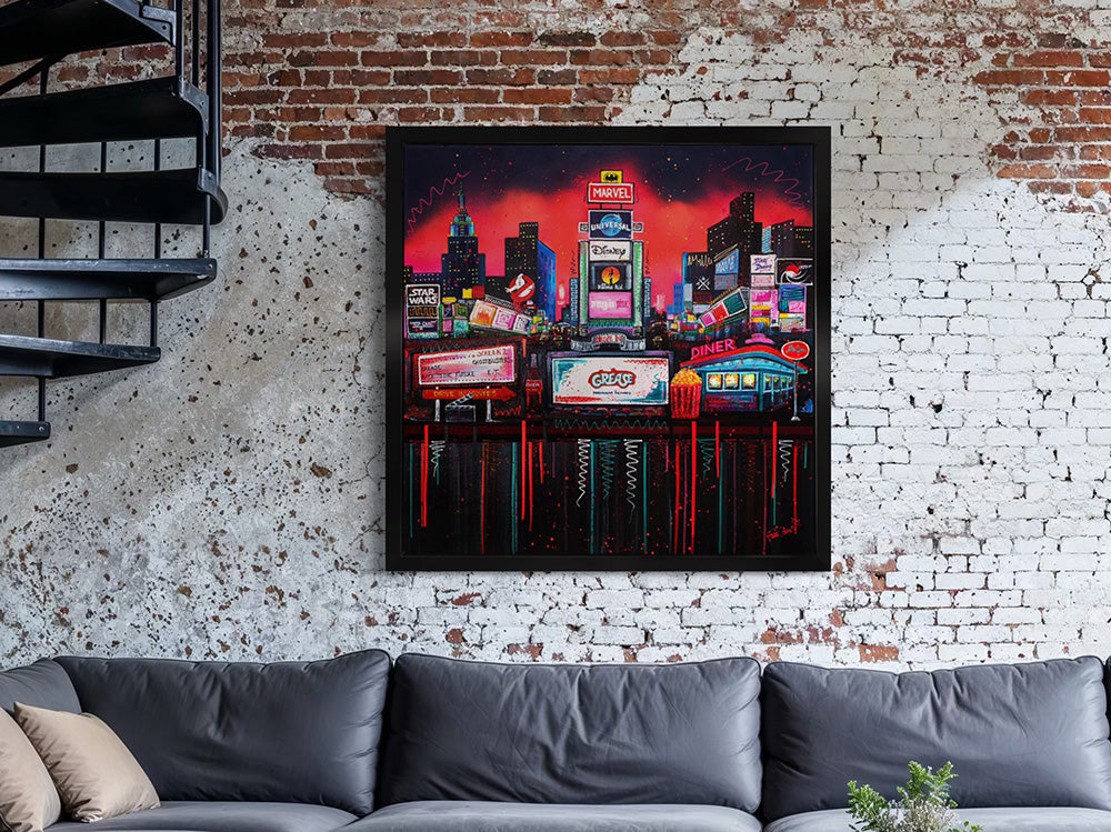 Julie Connor - 'Movie Night' - Framed Original Artwork