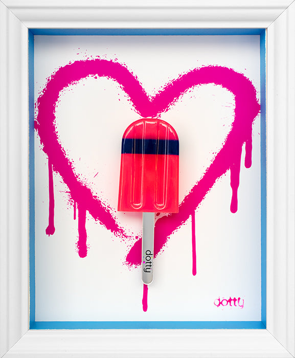Dotty - 'Ice Ice Baby Valentine' - Framed Resin Installation