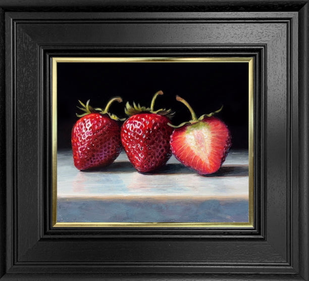 Tony Owens - 'Strawberries On Marble' - Framed Original Artwork
