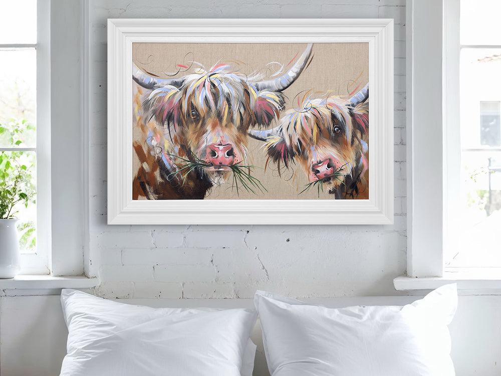 Ashley Saunders -  'Lunch In The Highlands' - Framed Original Artwork