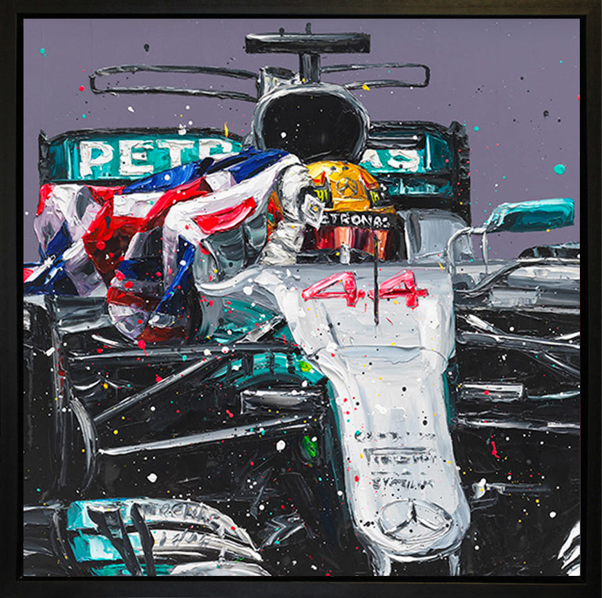 Paul Oz  ' Lewis Mexico Car 17 - Wall Of Champion's'- Framed Canvas Print