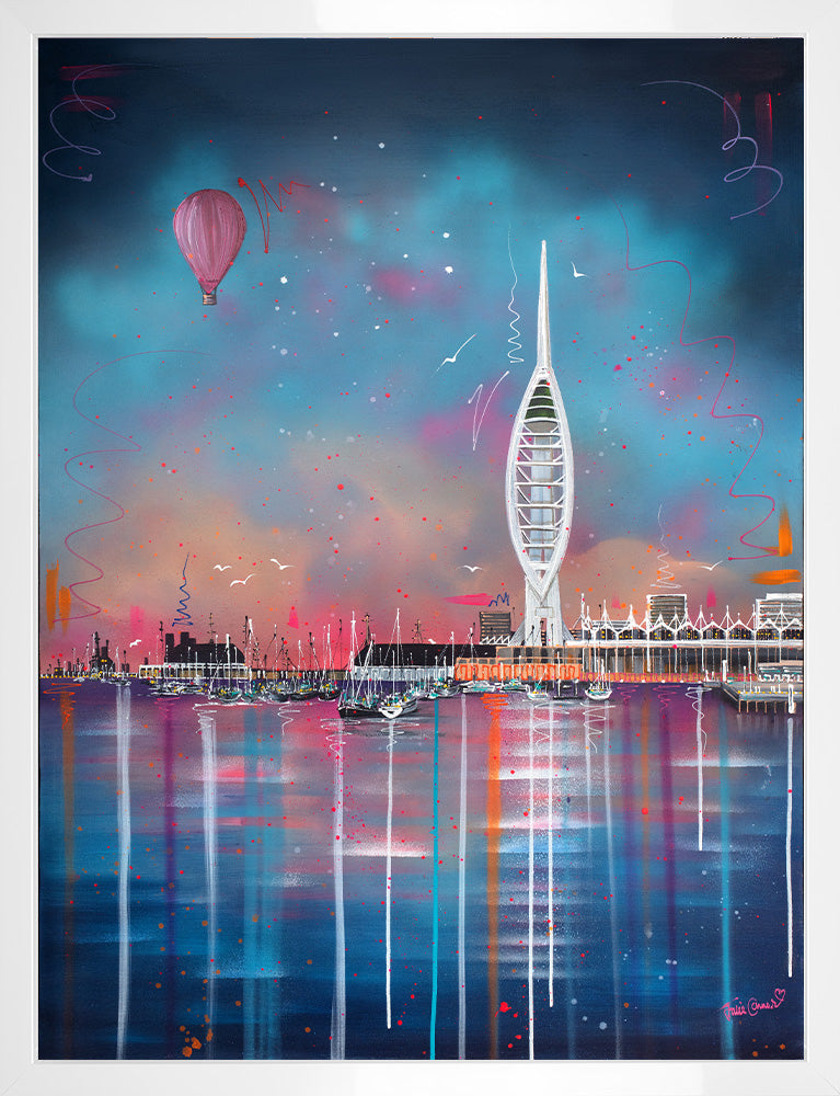 Julie Connor - 'Spinnaker Sunset' - Framed Original Artwork