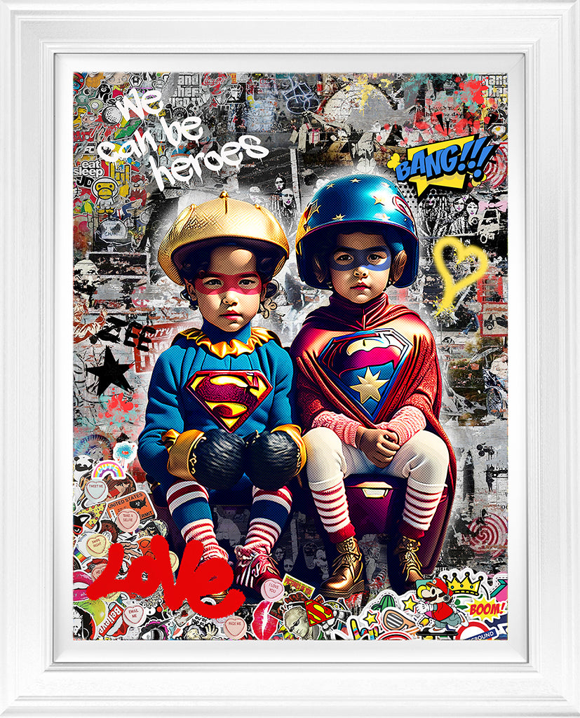 Zee - 'We Can Be Heroes' - Framed Limited Edition Art