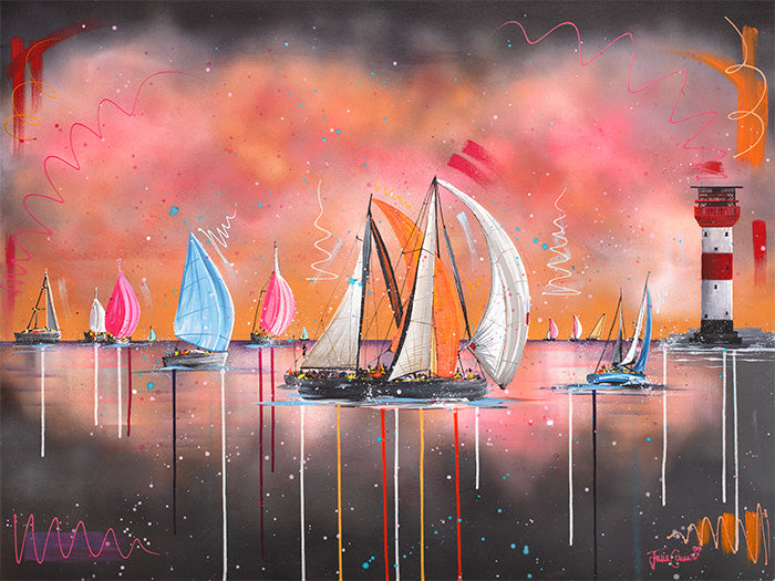 Julie Connor - 'Solent Sunrise' - Framed Original Artwork