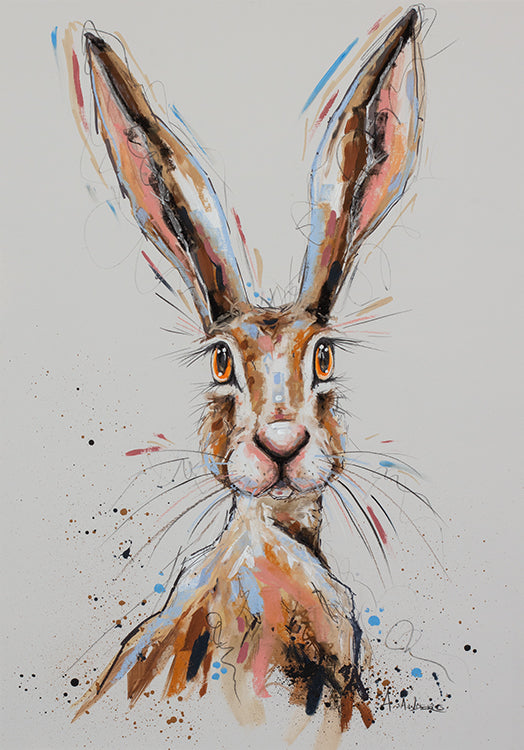 Ashley Saunders -  'Wild & Watching' - Framed Original Artwork