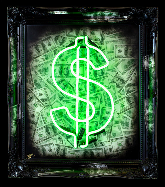 Ghost - 'In Cash We Trust - Ghost Lite Collection' - Framed Original Artwork