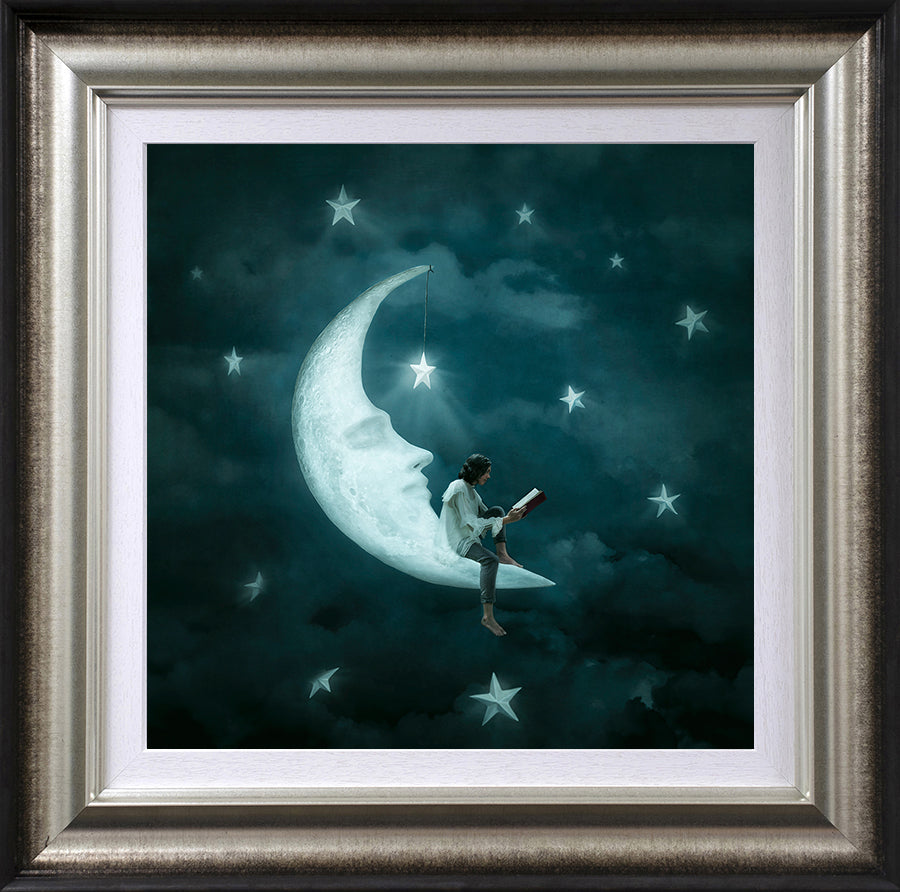 Michelle Mackie - 'Man In The Moon' - Framed Limited Edition Art