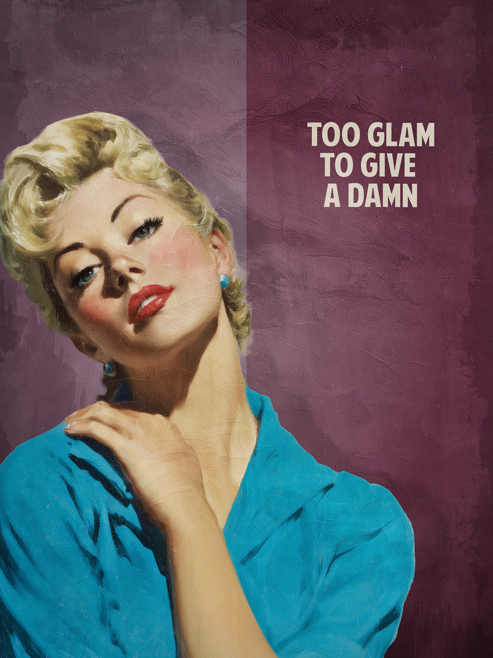 Sam Wolfe - 'Too Glam To Give A Dam' - Framed Studio Original Artwork