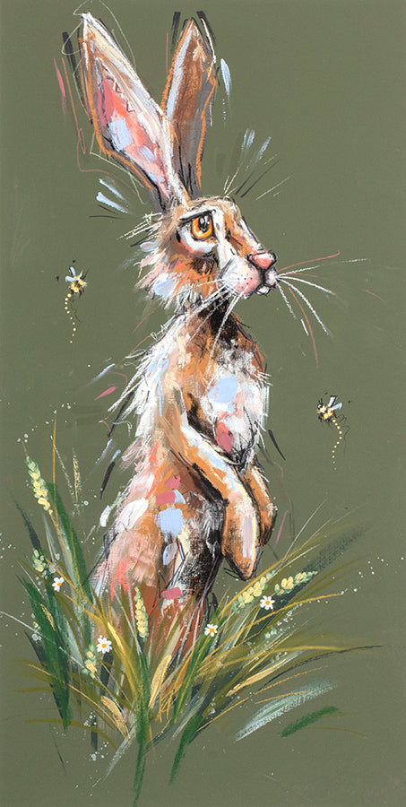 Ashley Saunders -  'Amongst The Tall Grass' - Framed Original Artwork