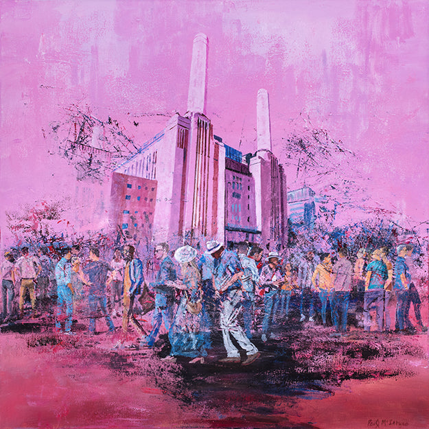 Paul McIntyre - 'Visiting Battersea Power Station' - Framed Original Artwork