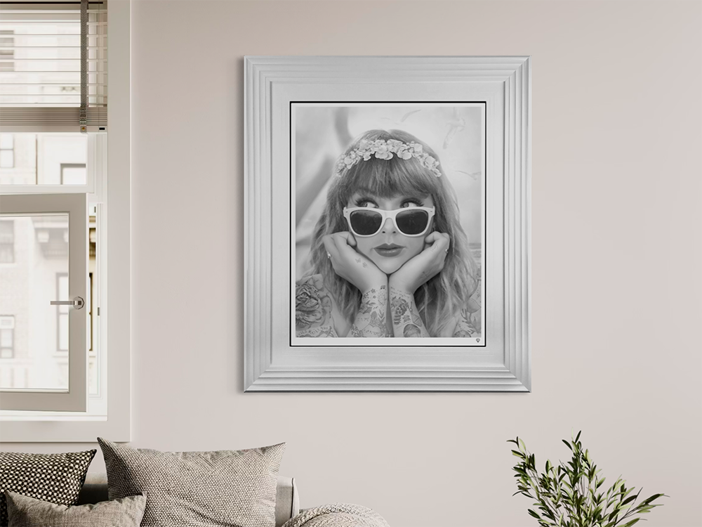 JJ Adams - 'Champagne Problems B/W' - Framed Limited Edition