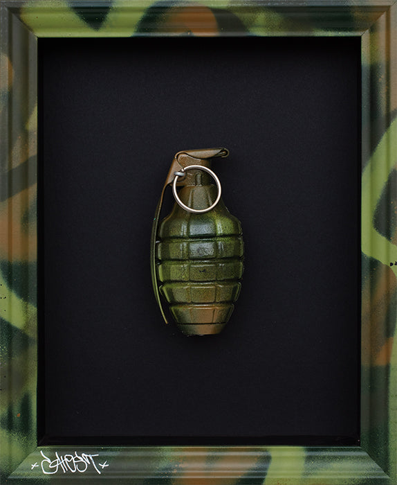 Ghost - 'Pop-Art-Ganda, Grenade 21' - Framed Original Artwork