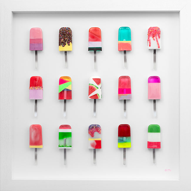 Dotty - 'Ice Ice Baby - Original Artwork XIII' - Framed Resin Installation