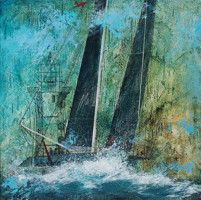 Dale Bowen -  'Undaunted By The Sea I ' - Framed Original Art