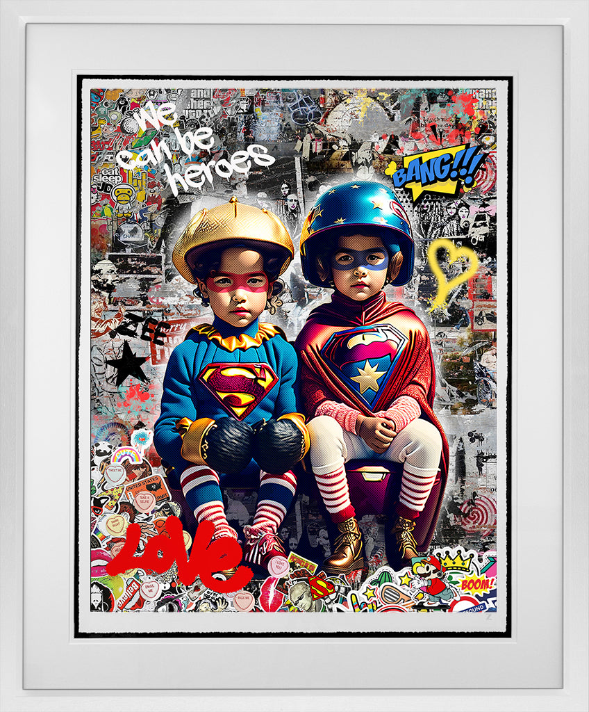Zee - 'We Can Be Heroes' - Framed Limited Edition Art