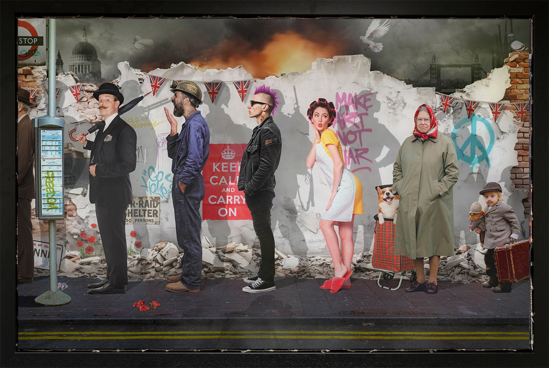 JJ Adams - 'Britannia Row II - VE Day 80th Anniversary' - Framed Limited Edition