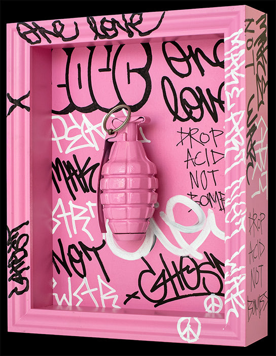 Ghost - 'Pop-Art-Ganda, Grenade 28' - Framed Original Artwork