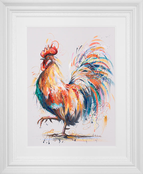 Ashley Saunders -  'Flamboyant Feathers' - Framed Original Artwork
