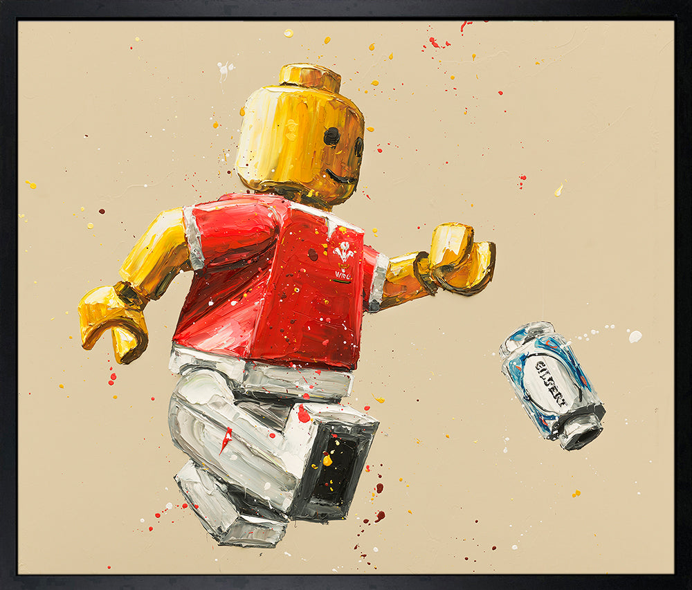 Paul Oz - 'A-Lego Wyn Jones' - Framed Original