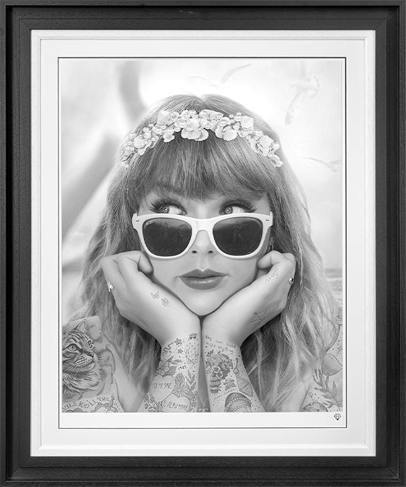 JJ Adams - 'Champagne Problems B/W' - Framed Limited Edition