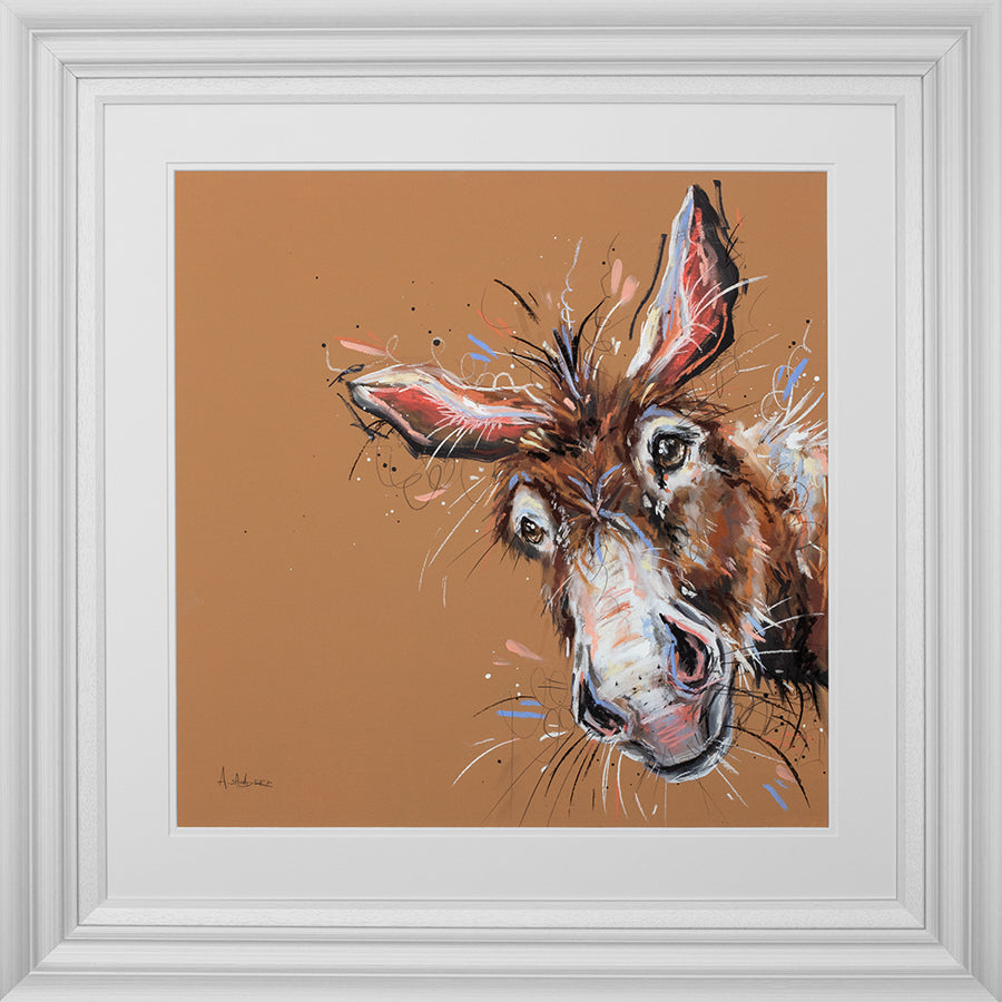 Ashley Saunders -  'Peeking' - Framed Original Artwork