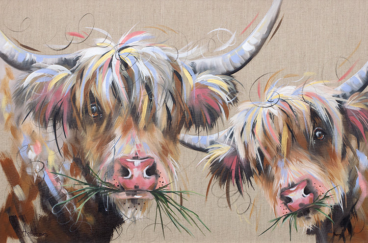 Ashley Saunders -  'Lunch In The Highlands' - Framed Original Artwork