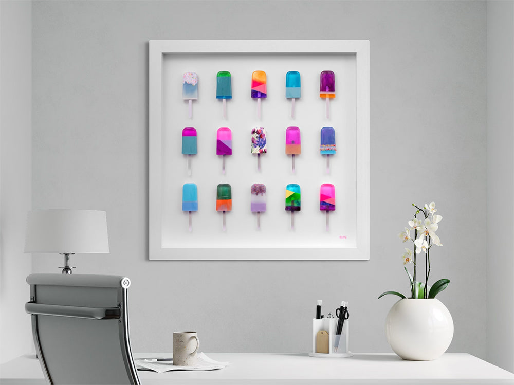 Dotty - 'Ice Ice Baby - Original Artwork XIV' - Framed Resin Installation