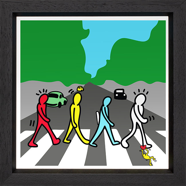 TBOY - 'Abbey Road  (The Beatles)' - Keith Haring 12" Album Series - Framed Limited Edition