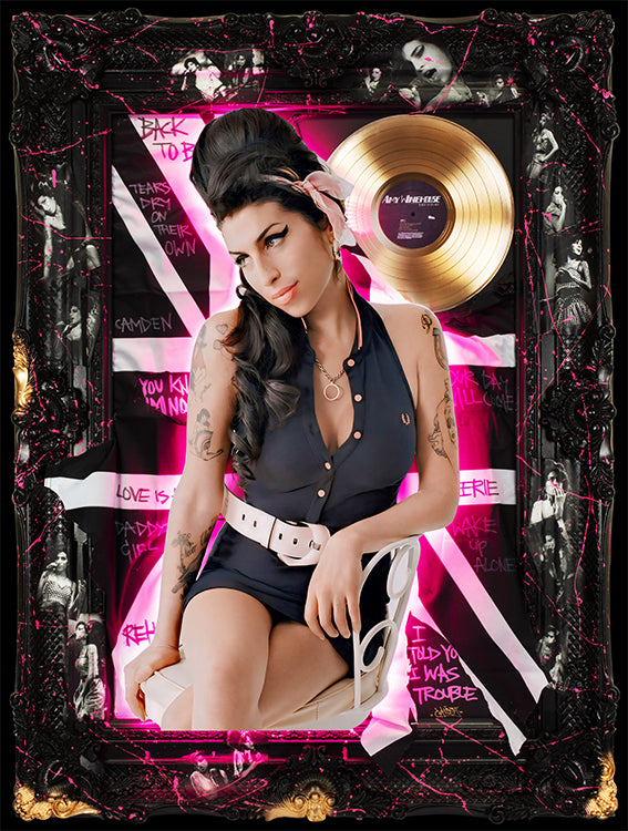 Ghost - 'Back To Black - Lit Up Series' - Framed Original Artwork